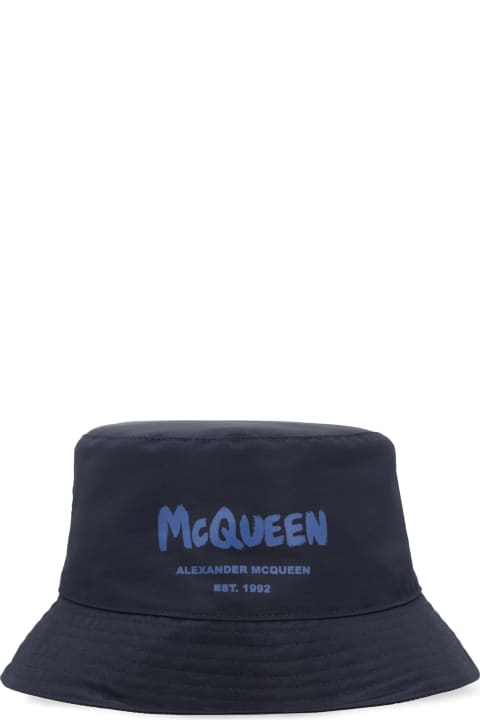 Accessories for Men Alexander McQueen Graffiti Print Bucket Hat