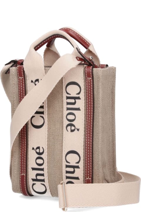 Chloé لـ Women Chloé Mini Bag 'woody North South'