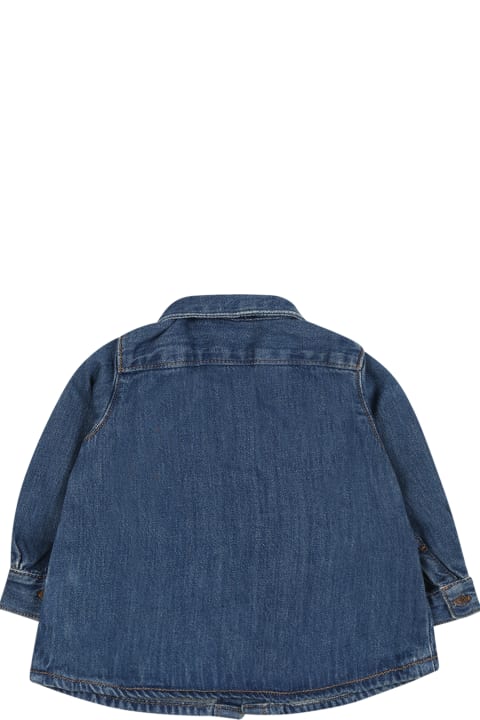 Blue Shirt For Baby Boy With Logo