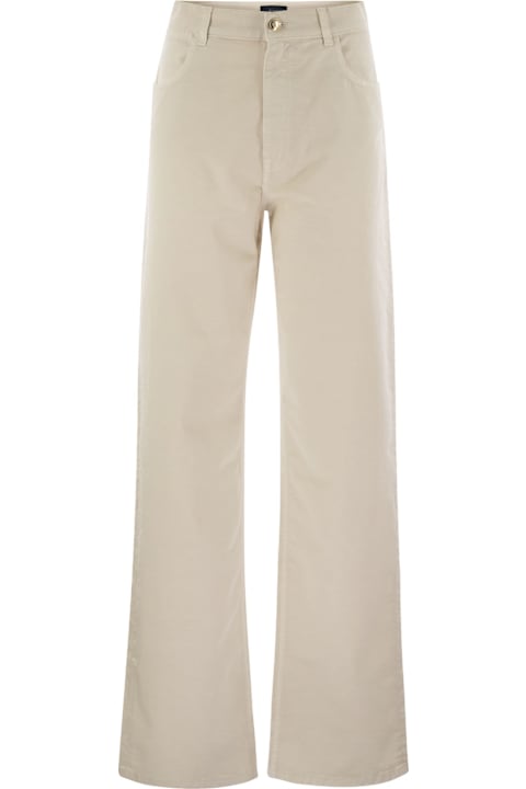 Fay Pants & Shorts for Women Fay 5-pocket Trousers In Stretch Cotton Drill