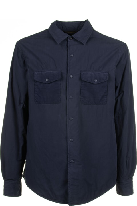 Fashion for Men Aspesi Navy Blue Jacket With Buttons And Pockets