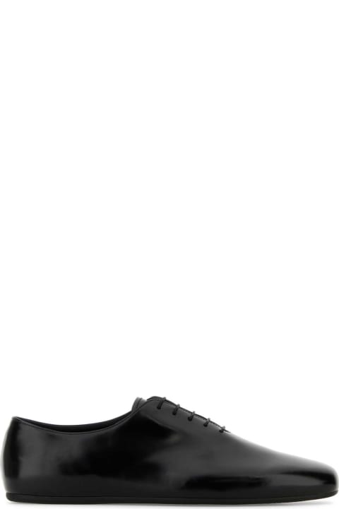 Prada Laced Shoes for Men Prada Black Leather Lace-up Shoes