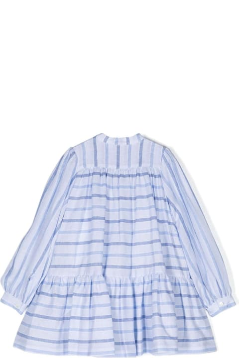 Fashion for Kids Etro Light Blue Striped Linen Dress