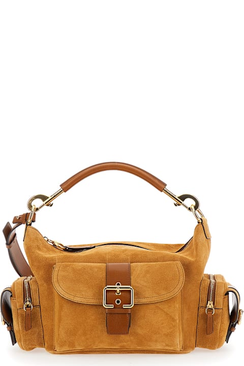 Chloé for Men Chloé 'camera' Brown Handbag With Removable Upper Shoulder Strap And Three External Pockets In Suede Woman