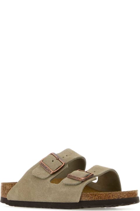 Birkenstock Shoes for Women Birkenstock Grey Suede Arizona Slippers