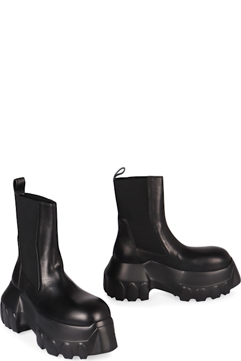 Sale for Men Rick Owens Leather Chelsea Boots