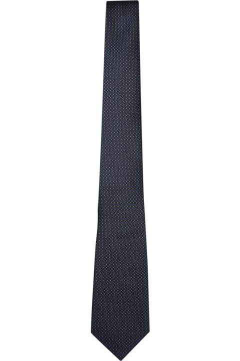 Canali لـ Men Canali Blue Silk Micro-pattern Tie