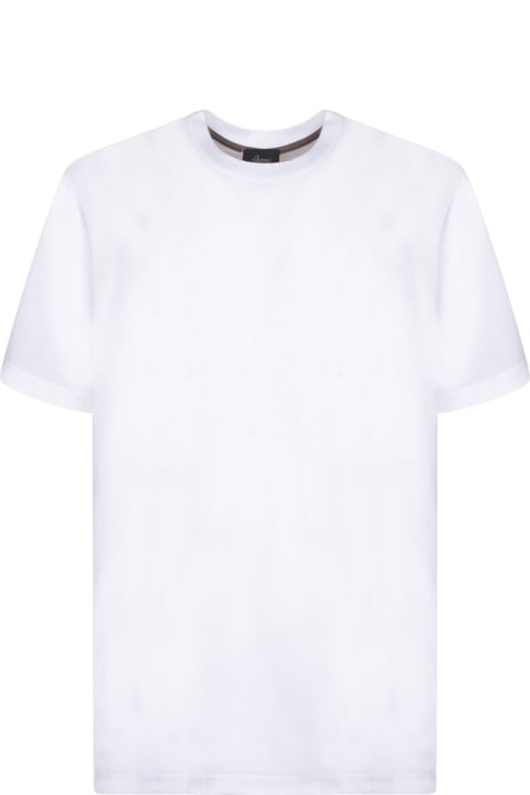 Brioni Topwear for Men Brioni Golf Logo White Polo Shirt