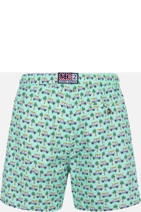 Homeware MC2 Saint Barth Man Lightweight Fabric Swim-shorts Lighting Micro Fantasy With Panda Print | Panda Special Edition