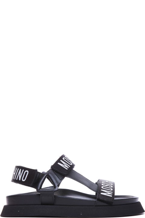 Moschino لـ Women Moschino Logo Tape Platform Sandals