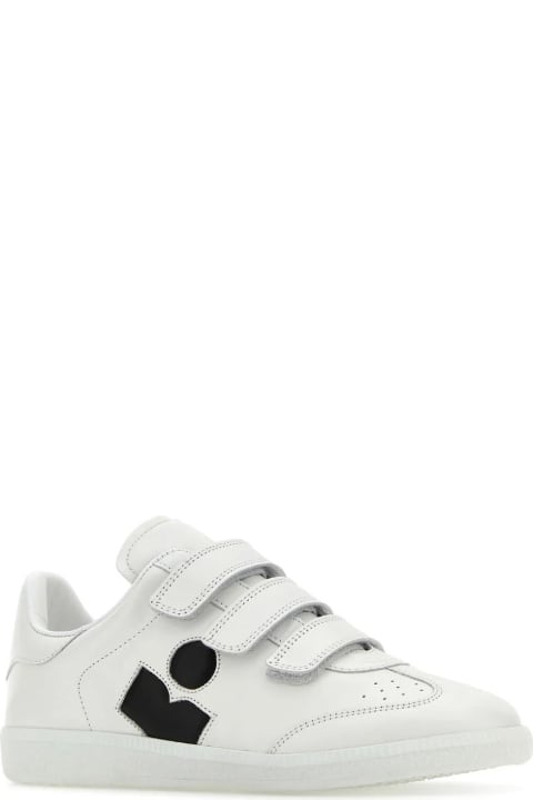 ウィメンズ Isabel Marantのスニーカー Isabel Marant White Leather Logo Classic Sn Sneakers