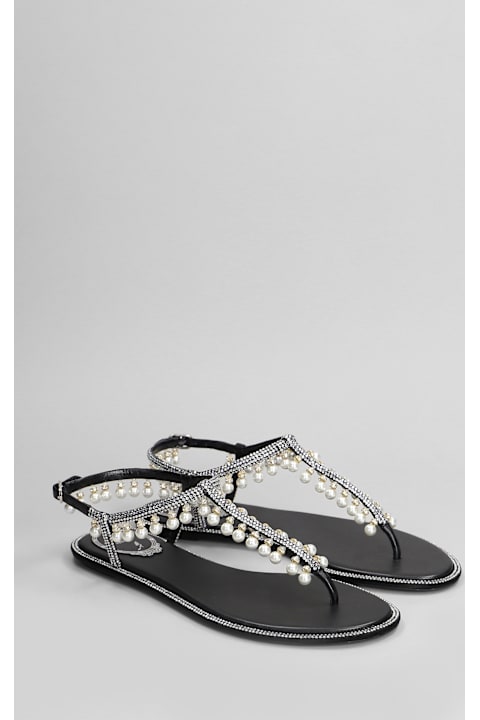 Homeware René Caovilla Diana Flats In Black Leather