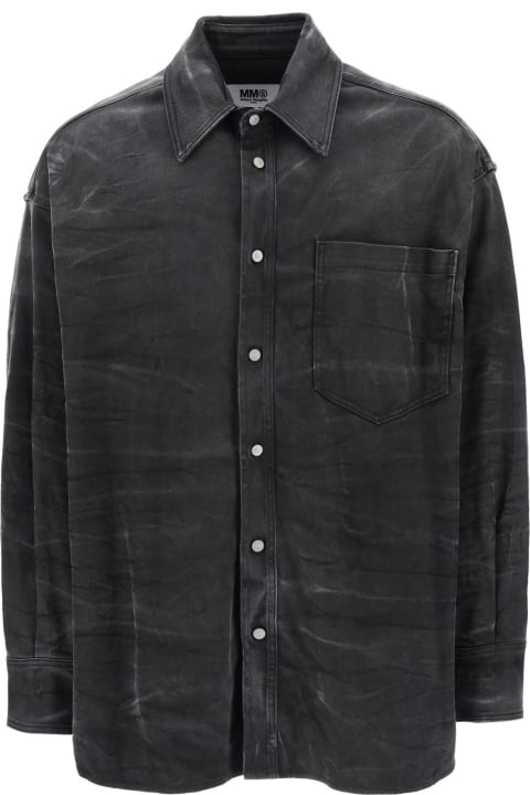 MM6 Maison Margiela Coats & Jackets for Men MM6 Maison Margiela Crinkle-effect Denim Overshirt
