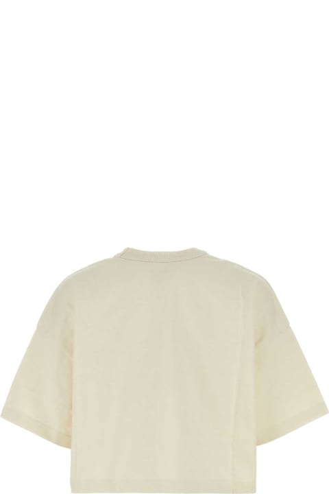 Clothing for Women Bottega Veneta Ivory Cotton Leash T-shirt