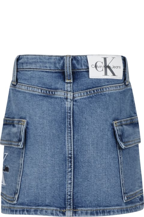 Bottoms for Girls Calvin Klein Casual Denim Skirt For Girl