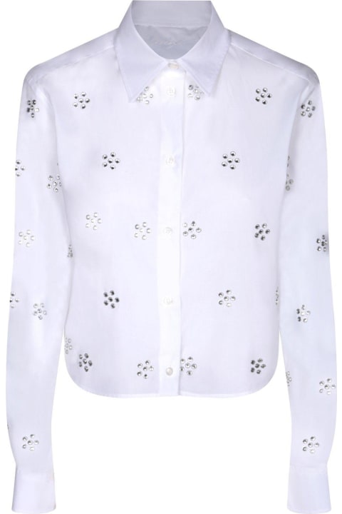 MSGM Topwear for Women MSGM Crystal-embellished Long-sleeved Shirt