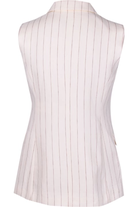 Max Mara Pinstripe Linen Vest
