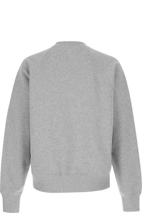 Ami Alexandre Mattiussi for Men Ami Alexandre Mattiussi Grey Crew Neck Sweater In Cotton Man