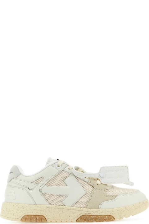 Off-White Sneakers for Women Off-White Sand Leather And Fabric Out Of Office Sneakers