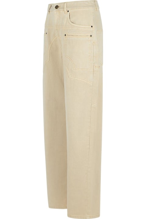 Isabel Marant Clothing for Women Isabel Marant 'baryl' Beige Cotton Pants