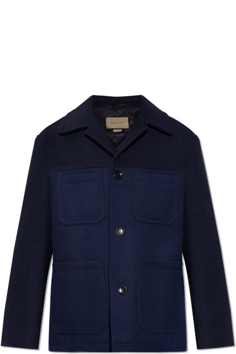 Gucci Sale for Men Gucci Collared Button-up Coat