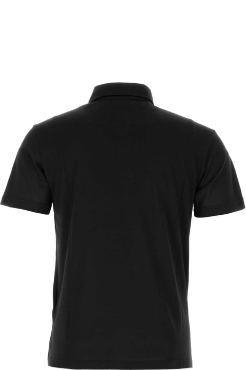 PT Torino Topwear for Men PT Torino Black Cotton Polo Shirt