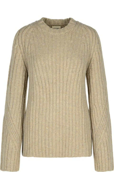 آخر صيحات الموضة من السيدات Khaite 'calvin' Beige Cashmere Sweater