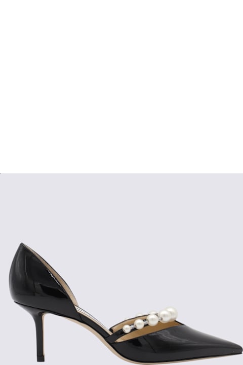 Jimmy Choo Black Leather Aurelie Pumps