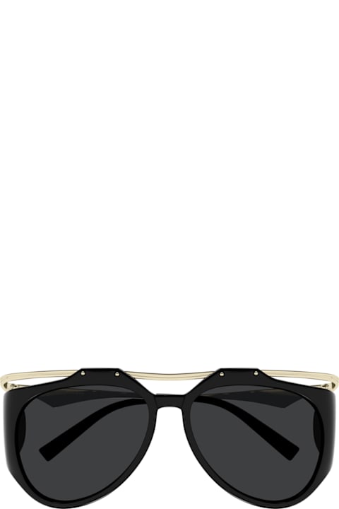 Eyewear for Women Saint Laurent Eyewear Saint Laurent Sl M137 Amelia Linea Monogram 001 Black Gold Black Sunglasses