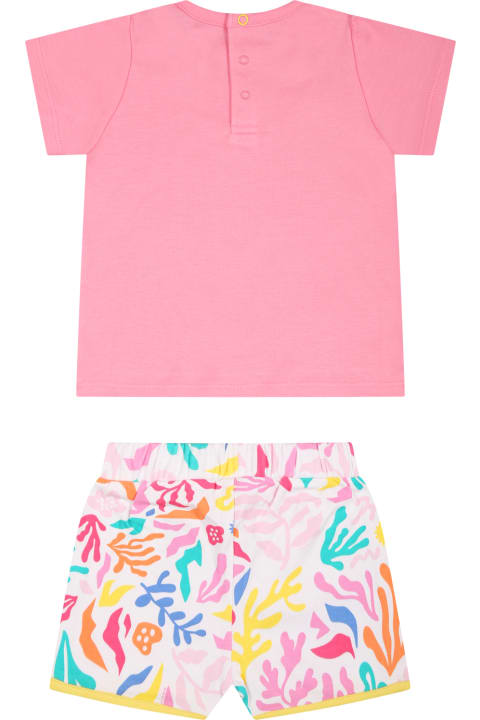 Bottoms for Baby Boys Marc Jacobs Multicolor Outfit For Baby Girl With Print And Logo