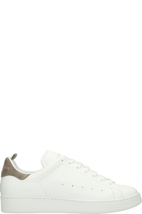 Lace Up Shoes In White Leather