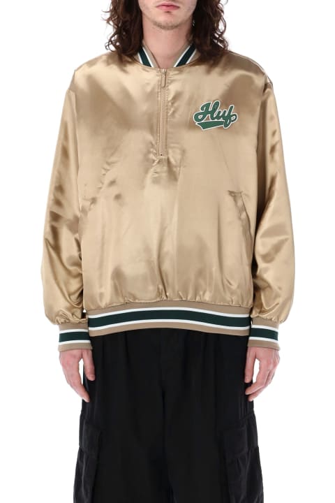 HUF Coats & Jackets for Men HUF Pop Fly Satin Baseball Jacket