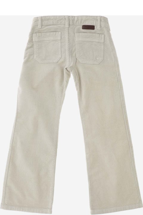 Bonpoint ملابس تحتية لـ بنات Bonpoint Stretch Cotton Velvet Pants