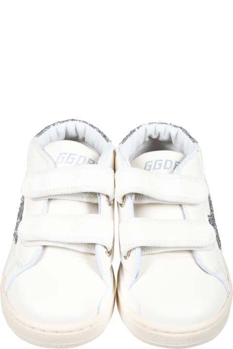 Shoes for Girls Golden Goose White June Ballstar High Sneakers For Girl With Logo