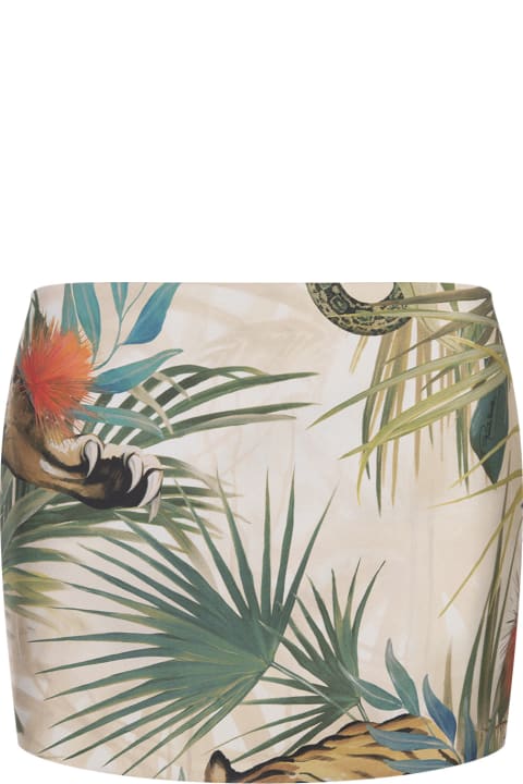 Roberto Cavalli Skirts for Women Roberto Cavalli Jungle Print Mini Skirt