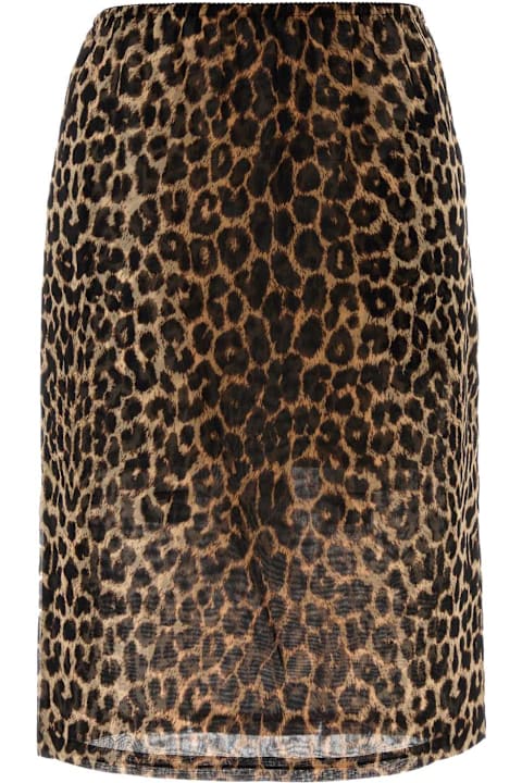 Homeware Saint Laurent Printed Silk Skirt