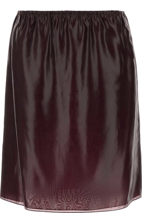 Ferragamo for Women Ferragamo Burgundy Nylon Blend Skirt