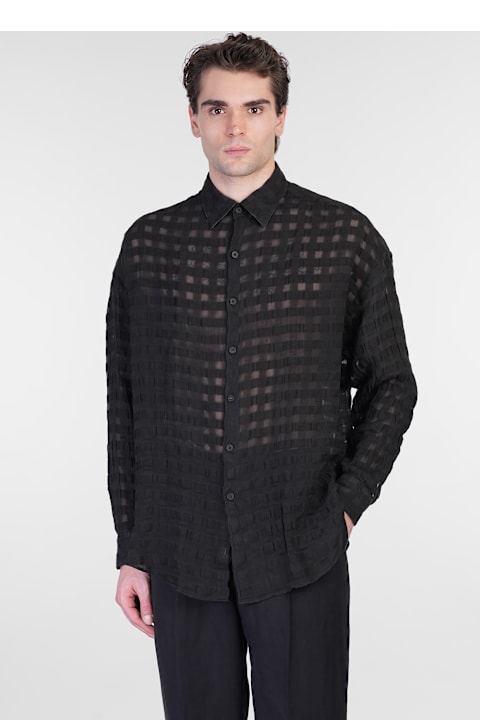 costumein Clothing for Men costumein Valentino Shirt In Black Linen