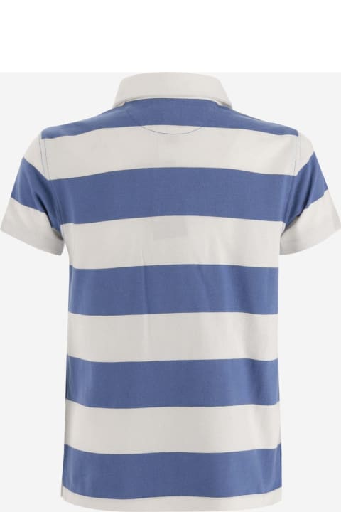 Polo Ralph Lauren Topwear for Boys Polo Ralph Lauren Cotton Polo Shirt With Logo And Striped Pattern