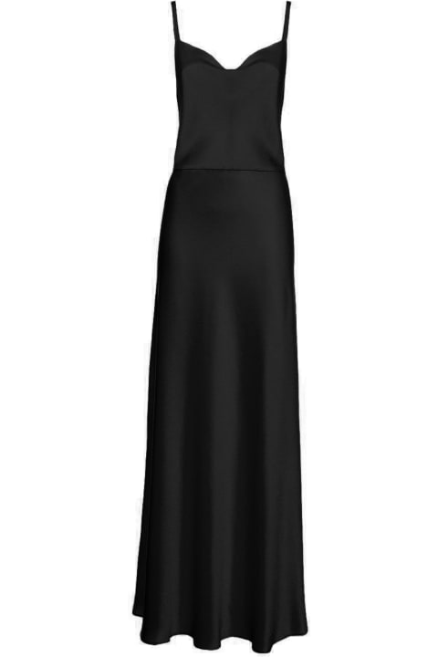 Antonelli Woman's Malaga Blacksatin Long Dress