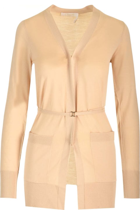 Sweaters for Women Chloé Belt Cardigan At The Waist