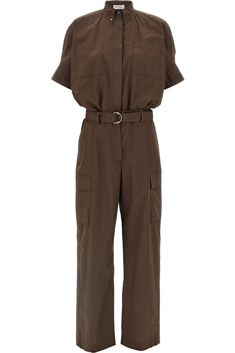 جمب سوت لـ السيدات Brunello Cucinelli 'monile' Sleeve Suit