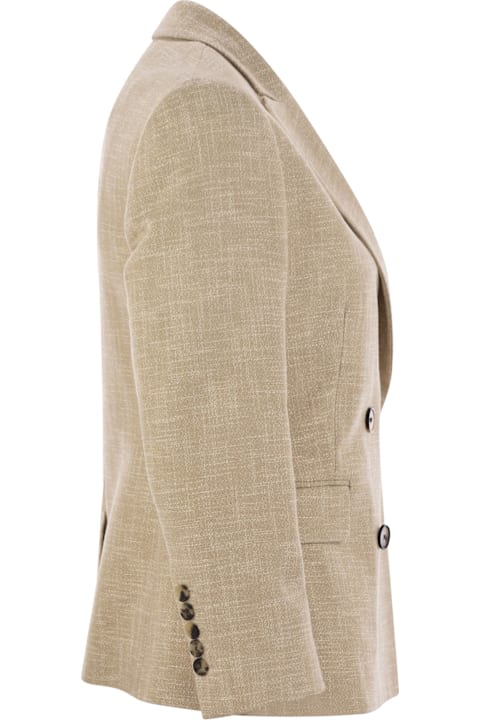 Saulina Milano Coats & Jackets for Women Saulina Milano Antonella - Double-breasted Cotton Blend Jacket