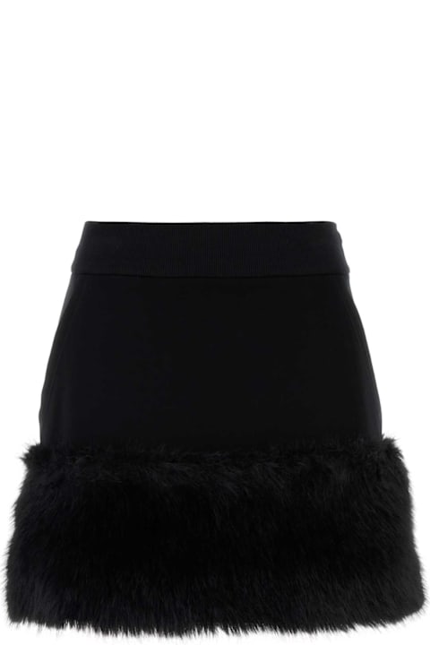 Prada Skirts for Women Prada Black Cotton Blend Mini Skirt
