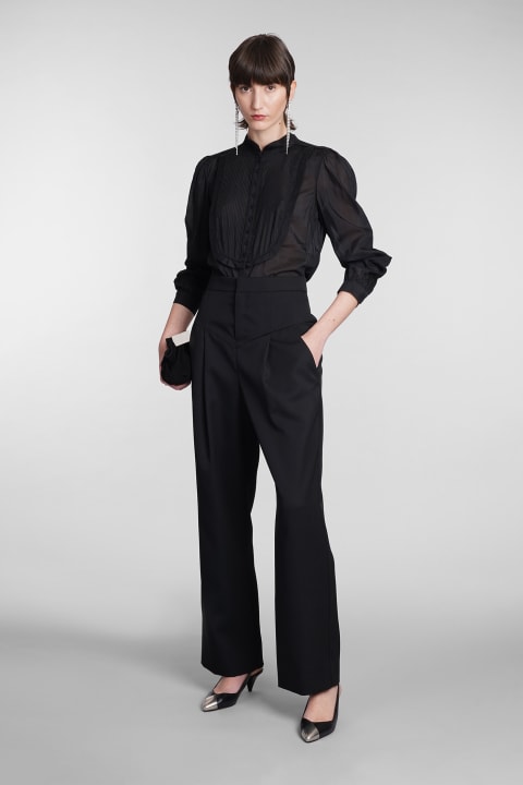 Fashion for Women Isabel Marant Balesa Blouse In Black Cotton