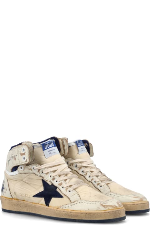 Homeware Golden Goose Sky-star High-top Leather And Technical Fabric Sneakers