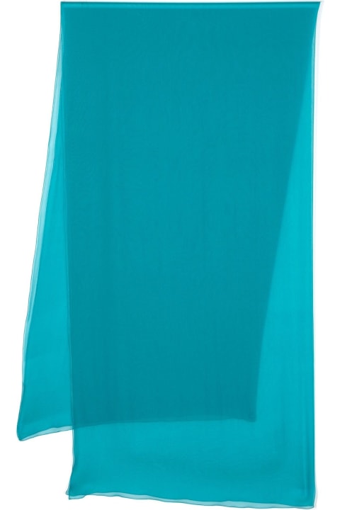 Scarves & Wraps for Women Alberta Ferretti Blue Silk Scarf