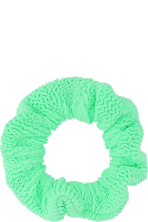Hunza G Hair Accessories for Women Hunza G Green Fabric Scrunchie