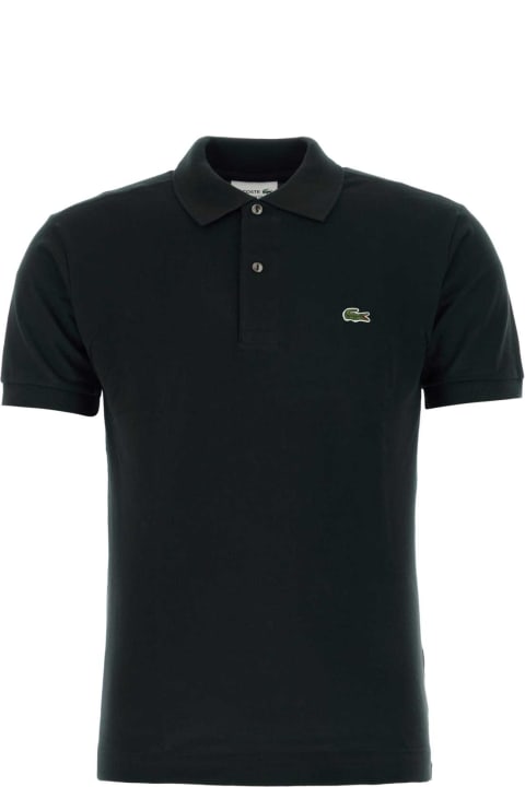 Lacoste for Men Lacoste Black Piquet Polo Shirt
