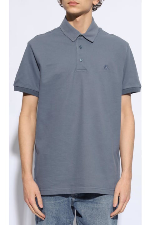 メンズ Etroのシャツ Etro Logo Embroidered Short-sleeved Polo Shirt